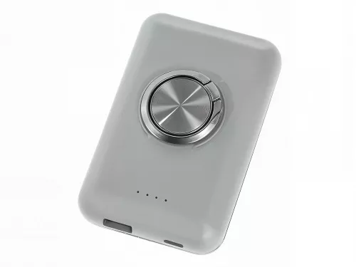 Магнитный беспроводной внешний аккумулятор MagnetIQ, 5000 mah, 10 W, серый Cool gray 7C фото 2