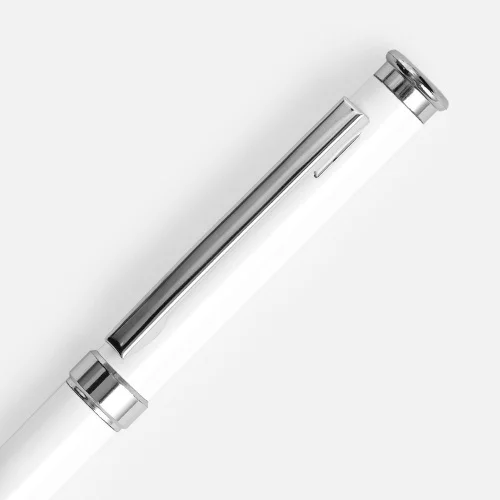 Ручка шариковая Finn Chrome, белая фото 3