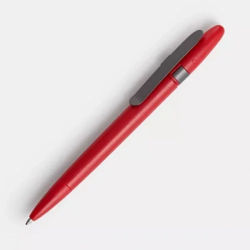 Ручка шариковая Prodir DS5 TSM Metal Clip, красная с серым фото 2