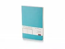 Ежедневник А5 недатированный Megapolis Velvet Flex, небесно-голубой