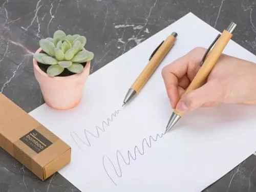 Подарочный набор «Tender bamboo» с шариковой ручкой и механическим карандашом из бамбука фото 7
