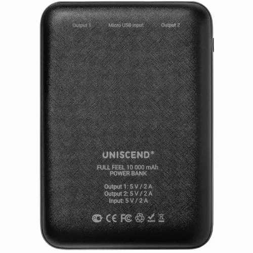 Внешний аккумулятор Uniscend Full Feel 10000 мАч с индикатором, черный фото 5