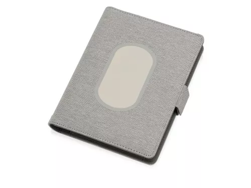 Органайзер с беспроводной зарядкой 5000 mAh Powernote, светло-серый (P) Органайзер с беспроводной зарядкой 5000 mAh Powernote, светло-серый (P)