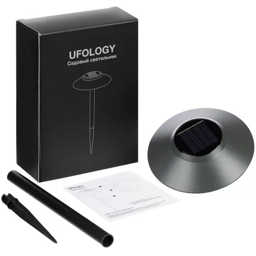 Светильник на солнечной батарее Ufology, темно-серый (графит) фото 6