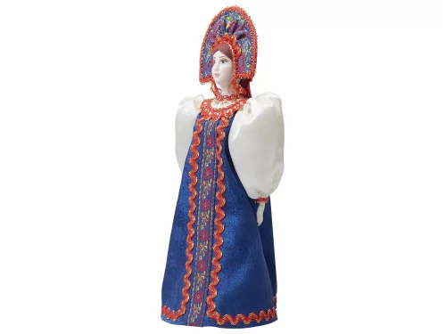 Подарочный набор: кукла фарфоровая, крем-мед, красный фото 10
