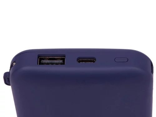 Внешний беспроводной аккумулятор с подсветкой лого Astro, 10000 mAh, темно-синий (Р) фото 7