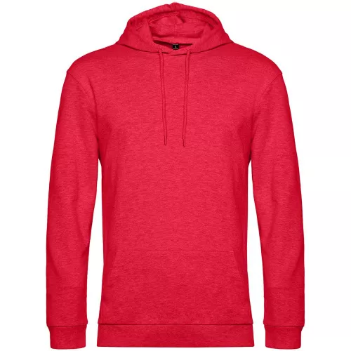 Толстовка с капюшоном унисекс Hoodie, красный меланж
