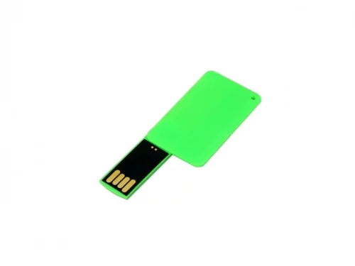 USB-флешка на 8 Гб в виде пластиковой карточки, зеленый фото 2