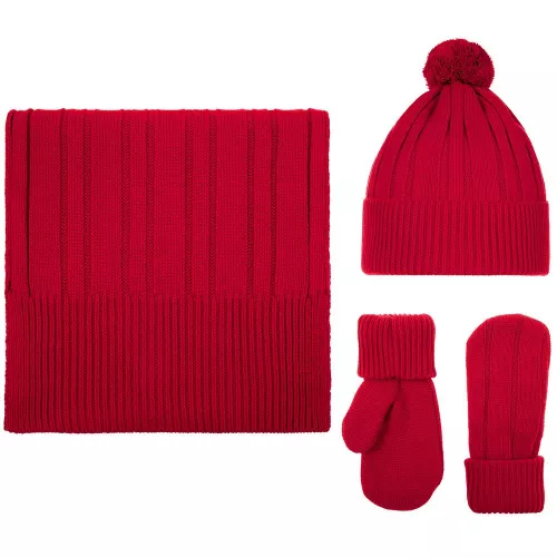 Шапка Knit Beat, красная фото 4