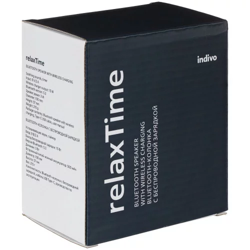 Bluetooth-колонка с беспроводной зарядкой relaxTime, белая фото 11