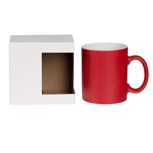 Коробка для кружки с окном Cupcase, белая фото 3