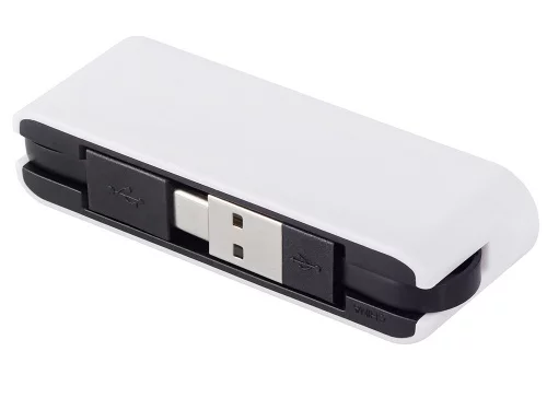 USB-хаб Hubix с коннектором 2-в-1 USB-C и USB-A, 2.0, белый фото 2