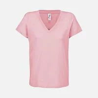 Футболка женская Regent Women с V-образным вырезом, розовая (candy)