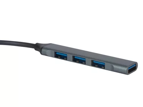 USB-хаб Link с коннектором 2-в-1 USB-C и USB-A, 2.0/3.0, серый фото 6