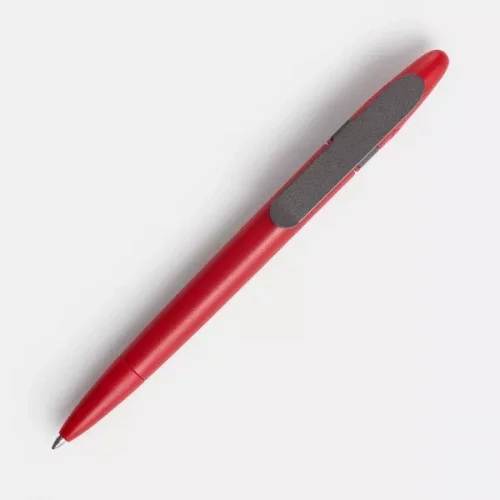 Ручка шариковая Prodir DS5 TSM Metal Clip, красная с серым фото 4