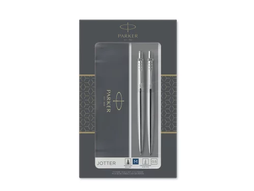 Набор Parker Jotter Core Stainless Steel CT ручка шариковая, карандаш механический Набор Parker Jotter Core Stainless Steel CT ручка шариковая, карандаш механический