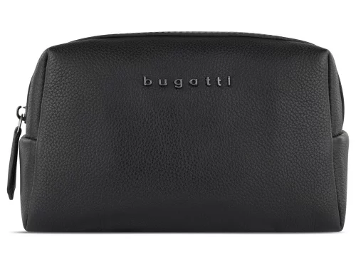 Косметичка BUGATTI БЕЛЛА | BELLA, чёрная, воловья кожа/полиэстер, 19х8,5х11 см фото 2