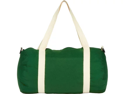 Хлопковая сумка Barrel Duffel, зеленый/бежевый фото 2