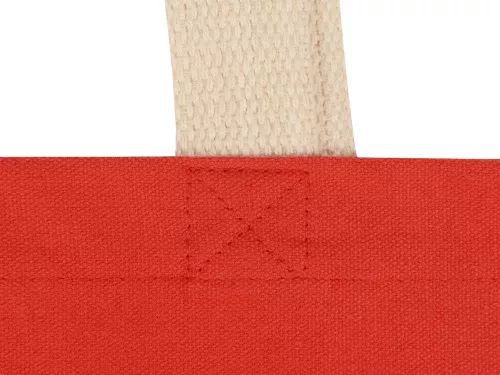 Сумка для шопинга Steady из хлопка с парусиновыми ручками, 260 г/м2, красный (P) фото 5