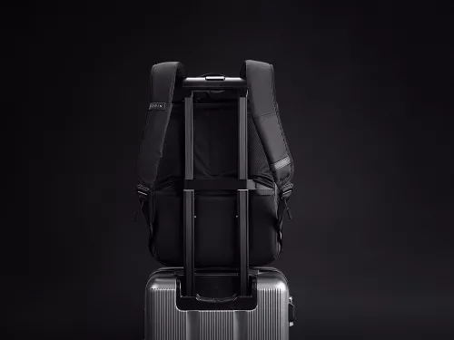 Водостойкий антикражный рюкзак Clickpack для ноутбука 15.6, черный фото 7