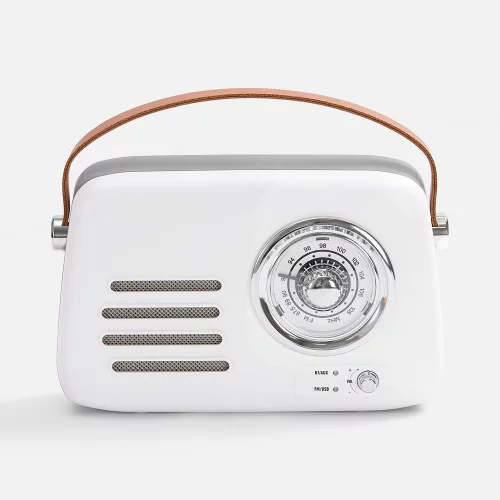 Bluetooth-колонка с радио Retronica, белая фото 3