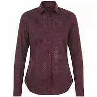 Рубашка женская Becker Women, бордовая с белым