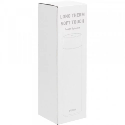 Смарт-бутылка с заменяемой батарейкой Long Therm Soft Touch, красная, без пакета фото 3