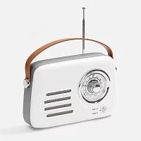 Bluetooth-колонка с радио Retronica, белая
