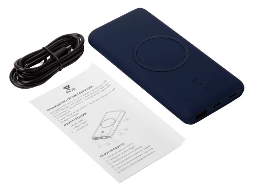 Внешний беспроводной аккумулятор c QC/PD Reload, 10000 mAh, темно-синий (Р) фото 6 Внешний беспроводной аккумулятор c QC/PD Reload, 10000 mAh, темно-синий (Р) фото 6
