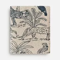 Плед Savanna, белый с синим