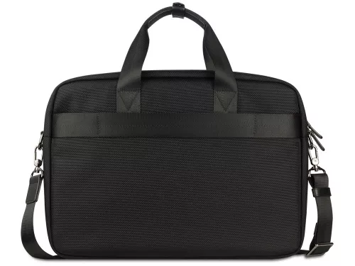 Портфель мужской BUGATTI НЕРО | NERO 15'', чёрный, нейлон 1680D/кожа, 42х10х30 см фото 4