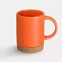 Кружка с пробковой подставкой Corky, оранжевая