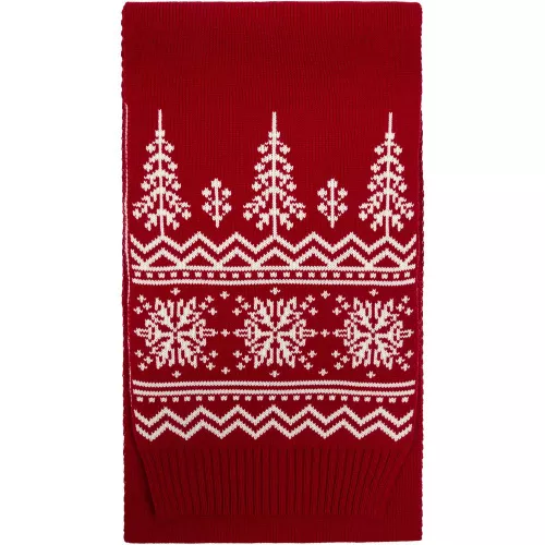 Шарф Elnik, красный с молочно-белым