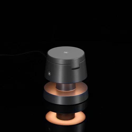 Станция беспроводной зарядки с подсветкой Lume, серая фото 8