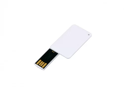 USB-флешка на 8 Гб в виде пластиковой карточки, белый фото 2