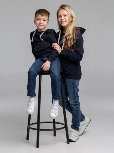 Толстовка с капюшоном детская Kirenga Kids, темно-синяя фото 13 Толстовка с капюшоном детская Kirenga Kids, темно-синяя фото 13