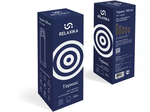 Термос Relaxika 101 (0,35 литра), темно-синий (без лого) фото 12 Термос Relaxika 101 (0,35 литра), темно-синий (без лого) фото 12