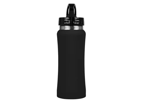 Бутылка спортивная Коста-Рика 600мл, черный фото 3