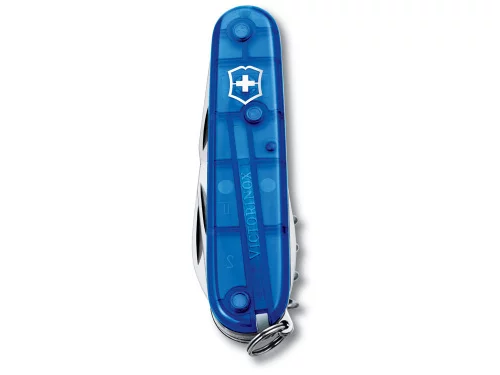 Нож перочинный VICTORINOX Spartan, 91 мм, 12 функций, полупрозрачный синий фото 2