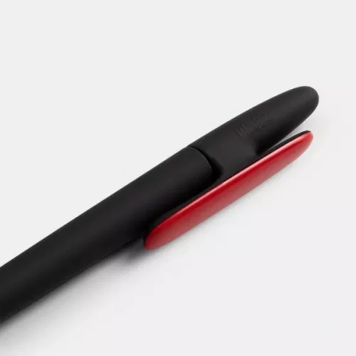 Ручка шариковая Prodir DS5 TRR-P Soft Touch, черная с красным фото 6