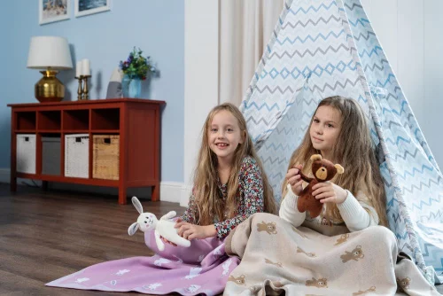Мягкая игрушка Beastie Toys, заяц с белым шарфом фото 4