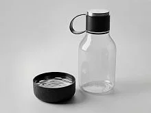 Бутылка для воды 2-в-1 Dog Bowl Bottle со съемной миской для питомцев, 1500 мл, черный