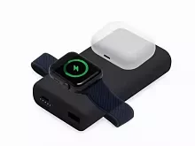 Внешний беспроводной аккумулятор 2-в-1 с функцией зарядки Apple Watch, QC/PD «AtomIQ», 10000 мАч