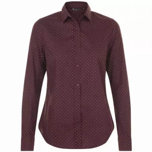 Рубашка женская Becker Women, бордовая с белым фото 2