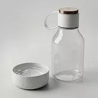 Бутылка для воды 2-в-1 Dog Bowl Bottle со съемной миской для питомцев, 1500 мл, белый