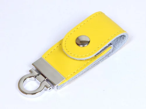 USB-флешка на 16 Гб в виде брелка, желтый фото 2