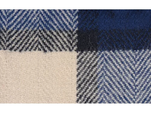 Плед акриловый в клетку Tartan, синий фото 4