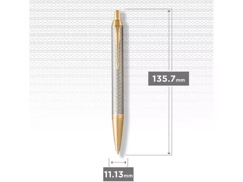 Шариковая ручка Parker IM Premium Warm Silver (grey)  GT, стержень: M, цвет чернил: blue, в подарочной упаковке. фото 4