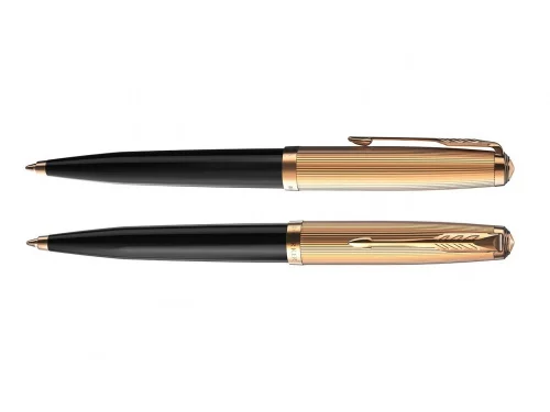 Шариковая ручка Parker 51 DELUXE BLACK GT, стержень: M, цвет чернил: black, в подарочной упаковке. фото 2