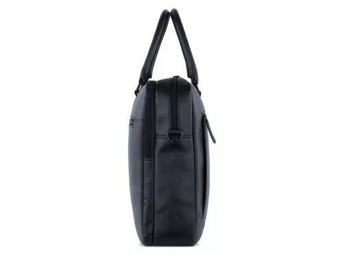 Портфель мужской BUGATTI Clark, чёрный, воловья кожа/полиэстер, 40х9,5х29 см, 10 л фото 2